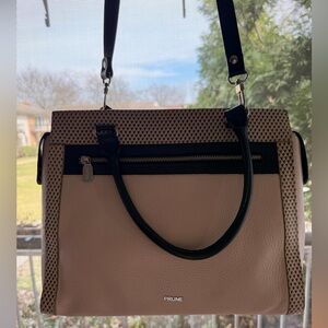 Prune Leather Tote Bag & Wallet